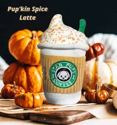 Star Pups Coffee Dog Toy Pup'kin Spice Latte