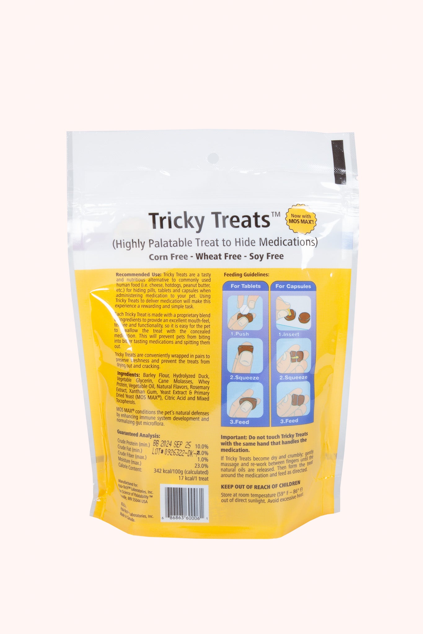 Tricky Treats Hydrolyzed Duck Flavor.