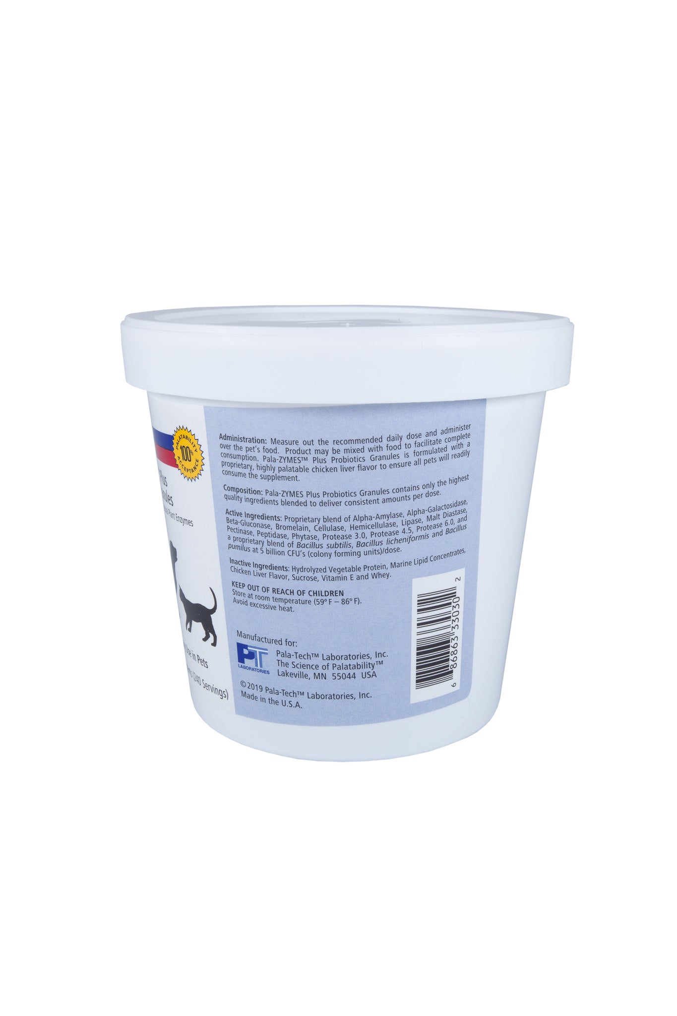 Canine &  Feline Pala-ZYMES™ Plus Probiotics Granules