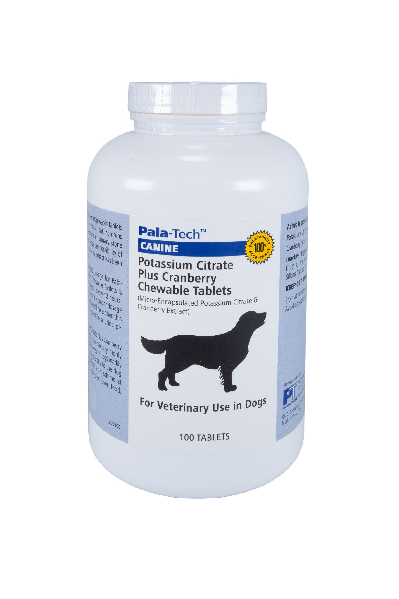 Canine Pala-Tech Potassium Citrate Plus Cranberry Chewable Tablets (100 count)