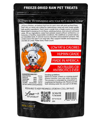 Enzo's Kitchen Freeze-Dried Beef Hearts for Dogs and Cats