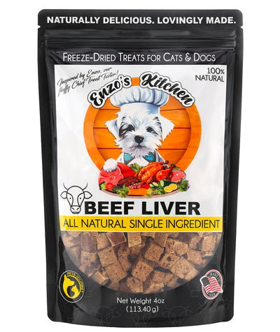 Enzo's Kitchen Freeze-Dried Beef Liver for Dogs and Cats