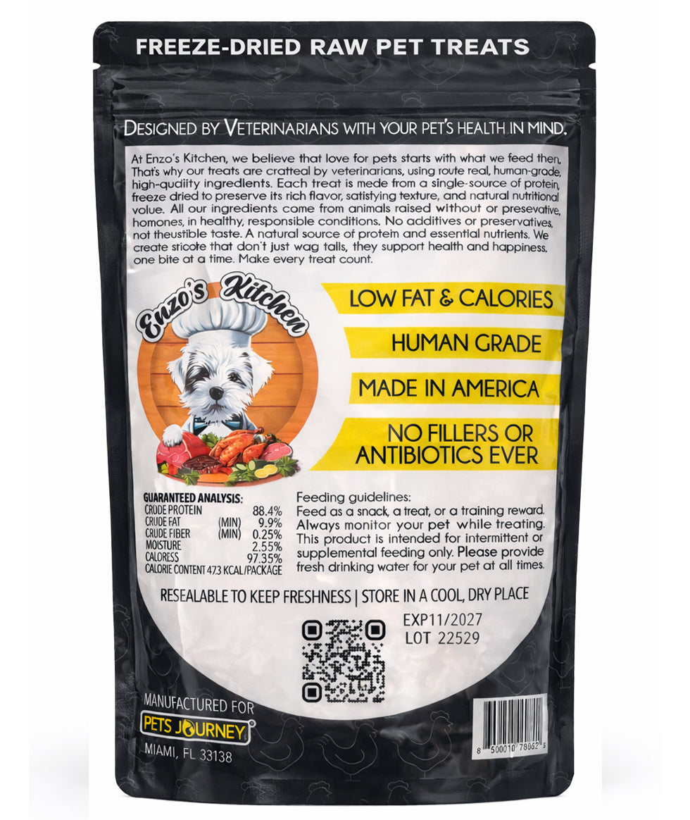 Enzo's Kitchen Freeze-Dried Chicken Breast for Dogs and Cats