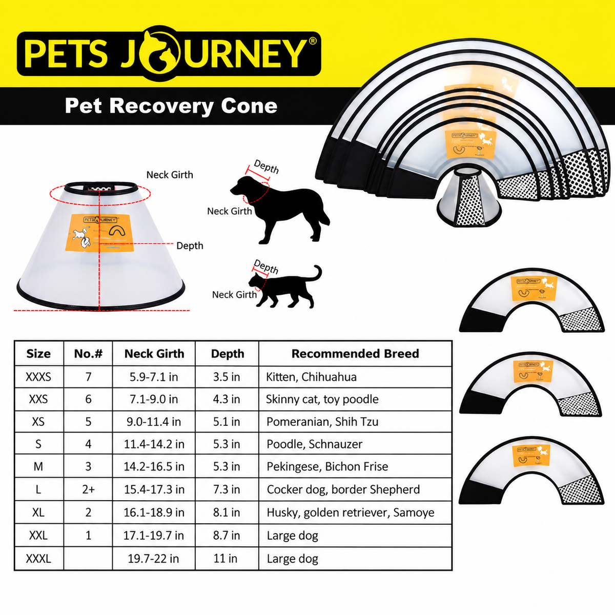 XXXS Pet Recovery Cone