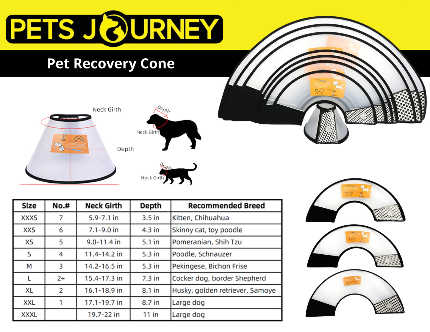 XXL Pet Recovery Cone