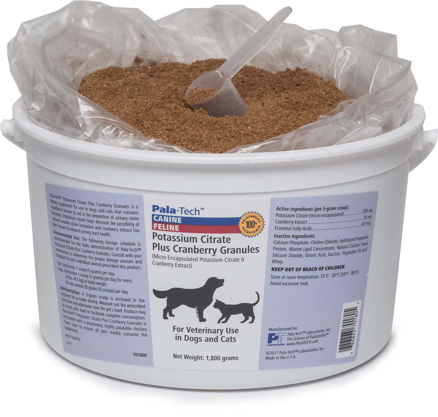 Canine & Feline Pala - Tech Potassium Citrate Plus Cranberry Granules 1,800 g